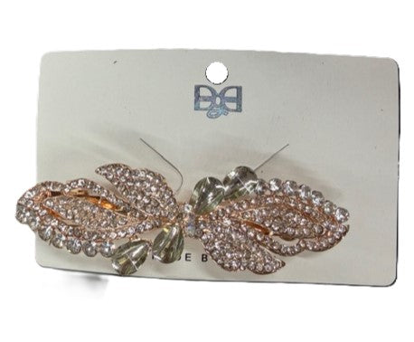 Floral Jeweled Barrettes
