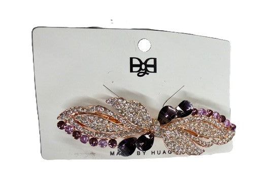 Floral Jeweled Barrettes