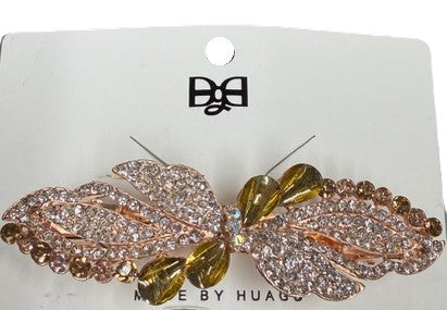 Floral Jeweled Barrettes