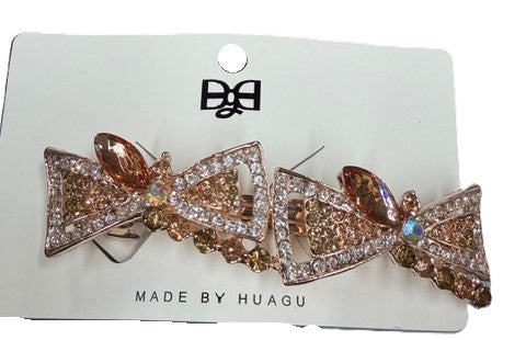 Floral Jeweled Barrettes