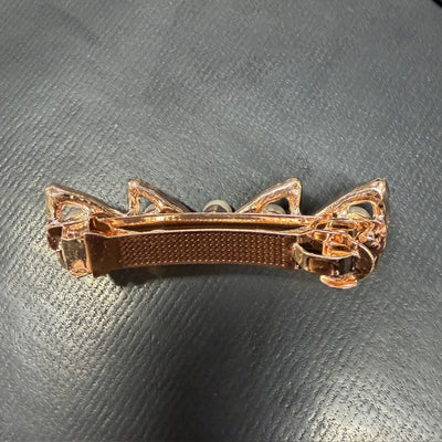 Geometric Pearl and Gem Barrette