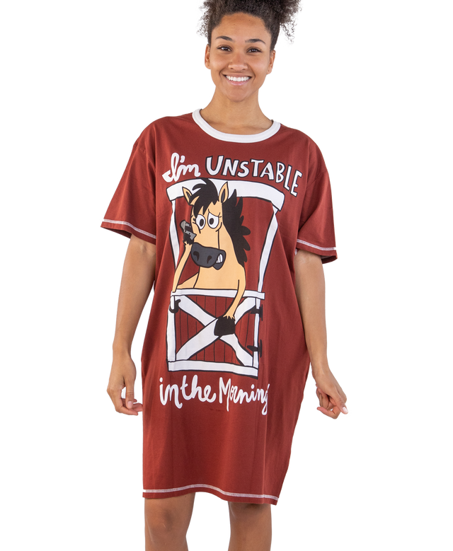 Unstable in The Morning Women's Horse Nightshirt