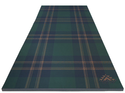 Portable Stall Mat Hunter Green Plaid Design 5x10