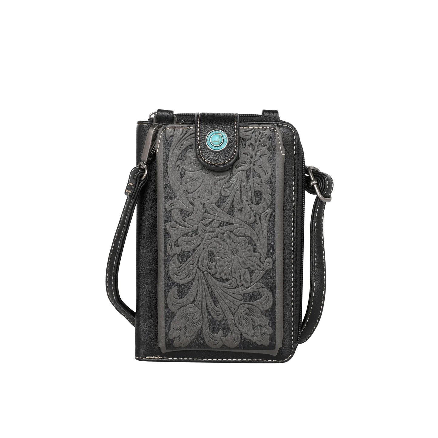 Montana West Western Tooled Phone Case Crossbody Wallet