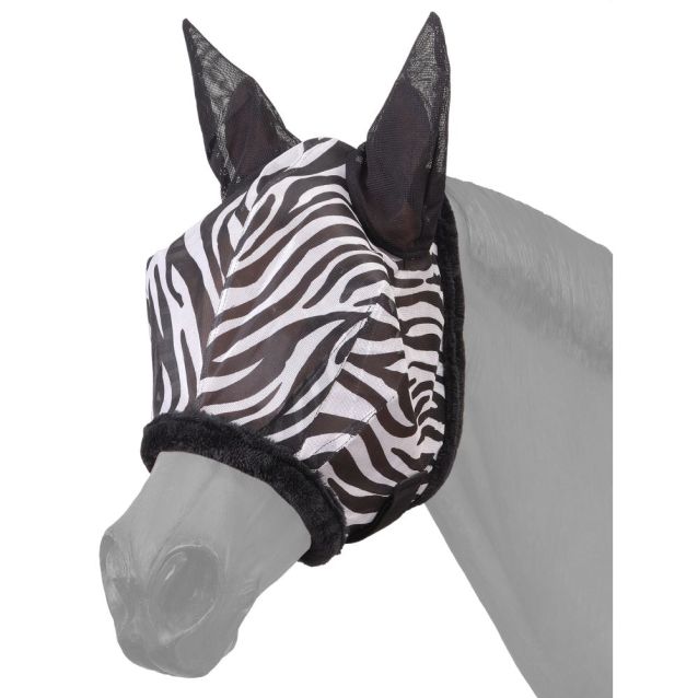 TOUGH1 ZEBRA PRINT FLY MASK