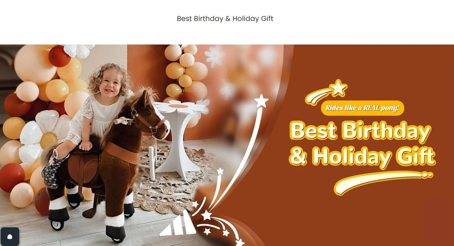 Model Y® Horse Ride-On Toy Age 3–4 – Brown
