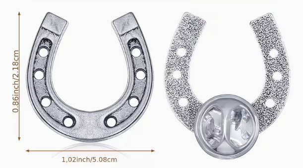 Silver Horseshoe Pin