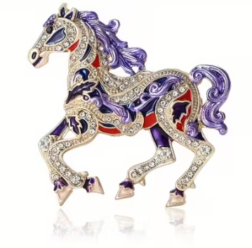 Colorful Galloping Horse Pins