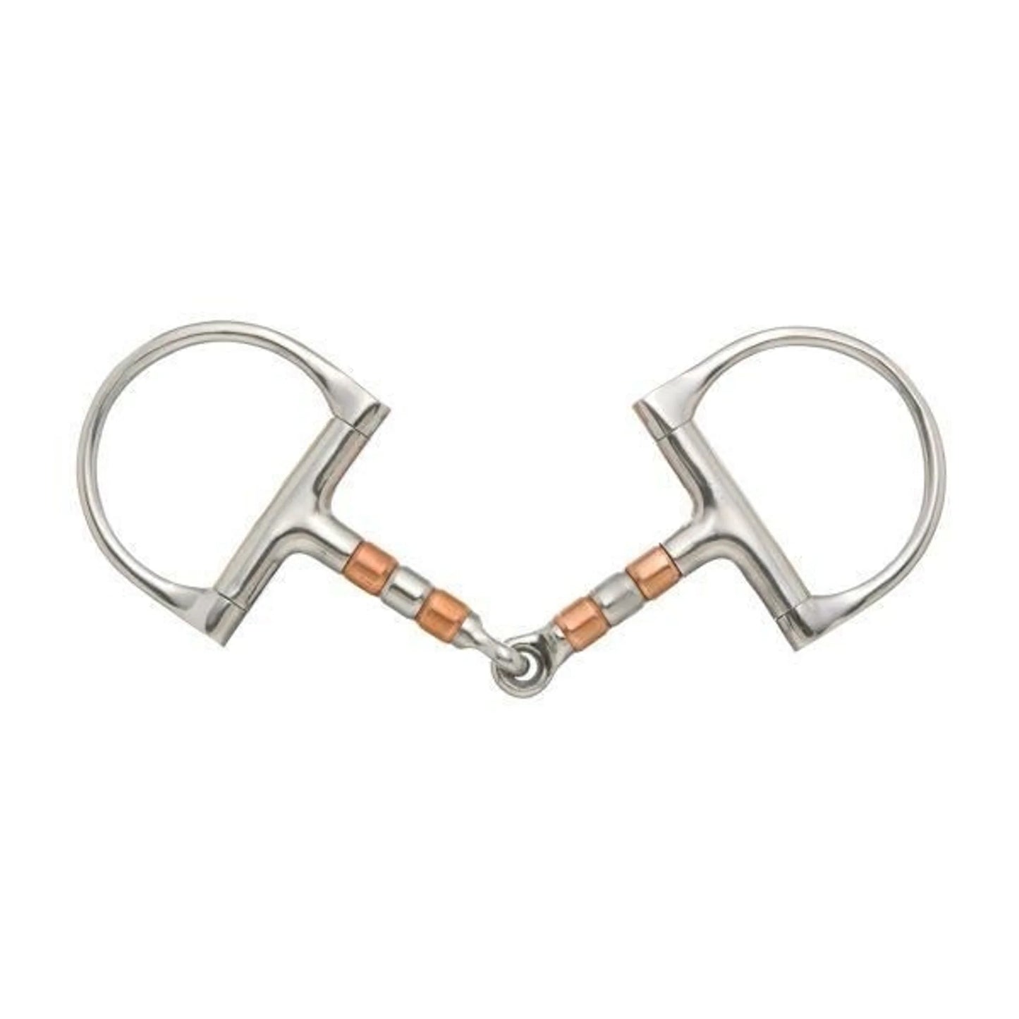 Copper and Steel Roller Mouth Jointed Dee Ring Snaffle Bit