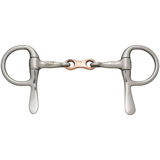 TOUGH1 Pony Driving French Link Snaffle Bit - 4"
