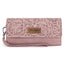 Montana West - Western Floral Tooled Tri-fold Wallet/Wristlet (Pink)