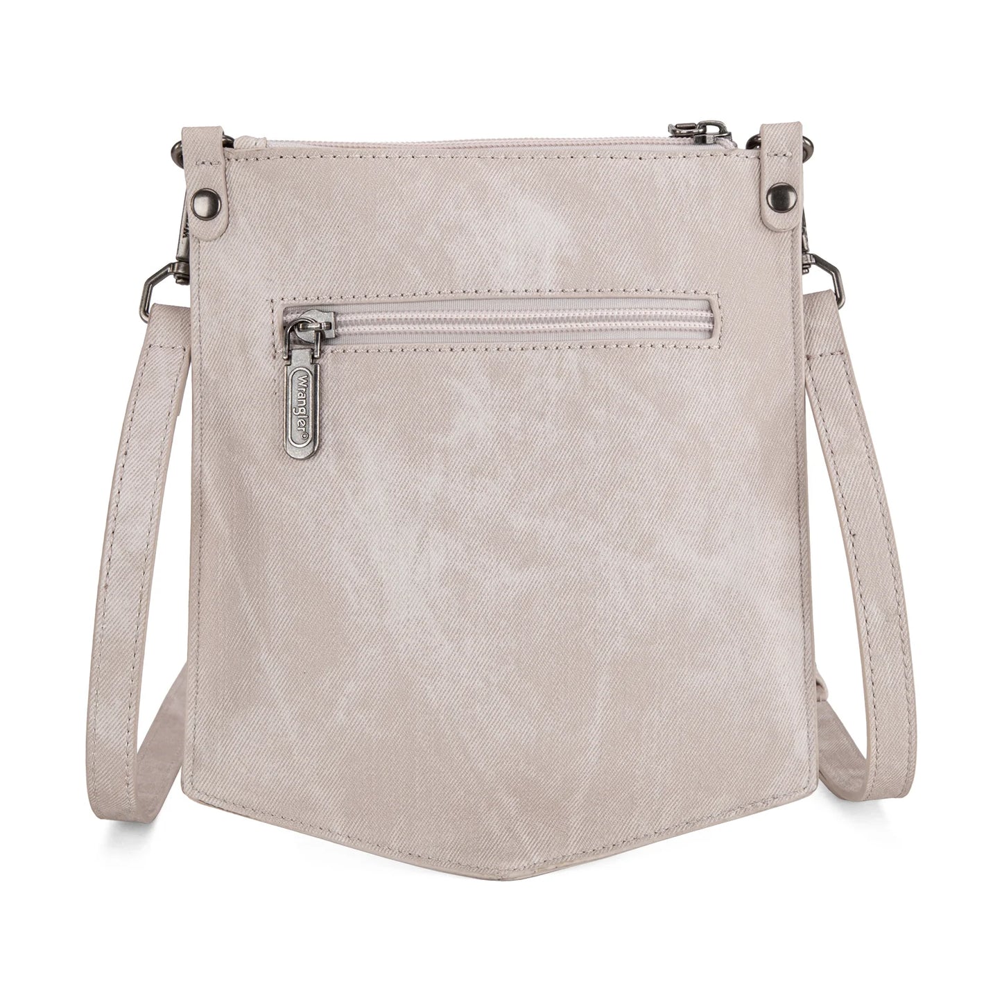 Montana West - "W" Stitch Denim Pocket Crossbody (Beige)
