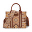 Montana West - Aztec Pattern Dual Sided Print Tote/Crossbody (Tan)