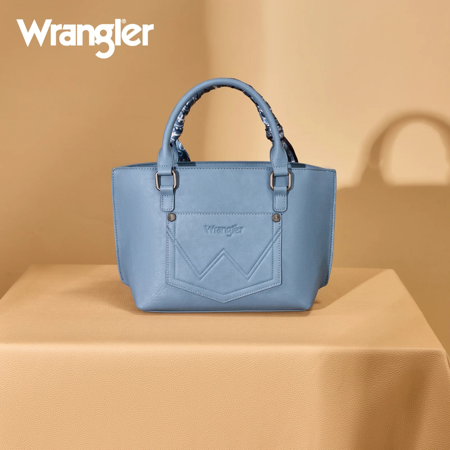Montana West - Bandana Paisley Print Tote/Crossbody (Blue)