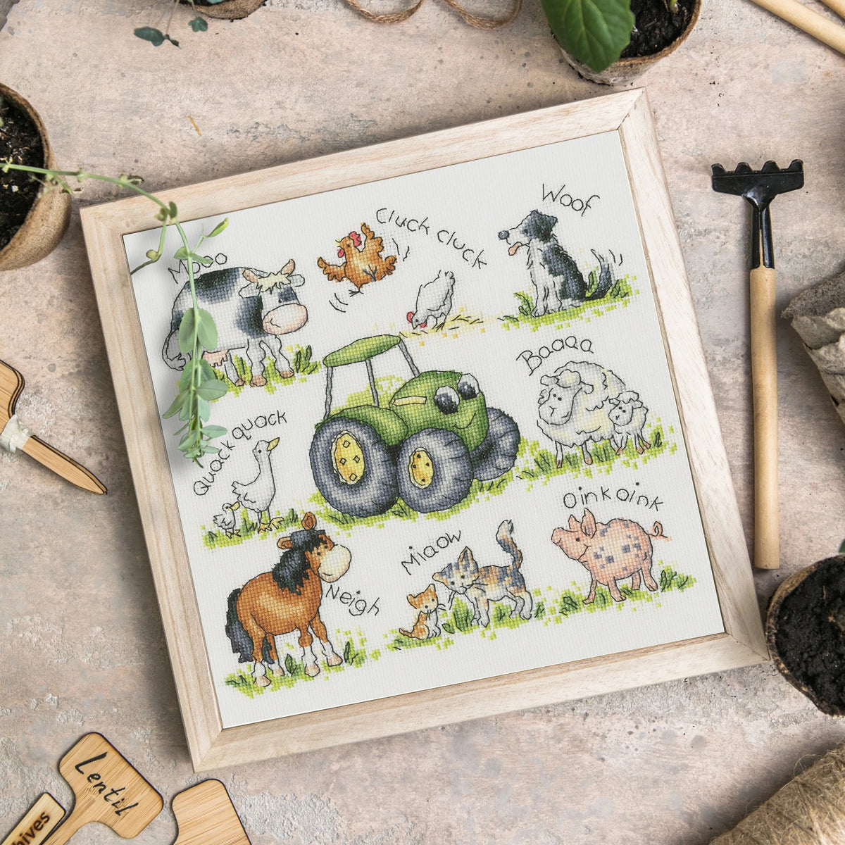 Farmyard Friends Counted Cross Stitch Kit by Bothy Threads XKG11