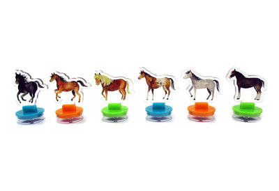 Horse Acrylic Self-Inking Stampers, 6 Pcs
