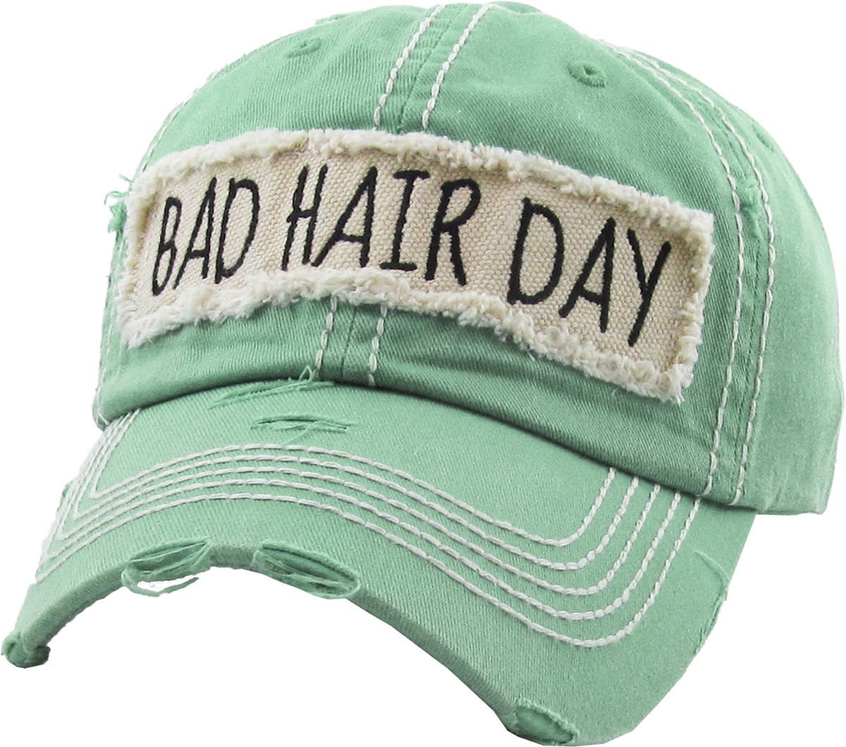 Bad Hair Day Washed Vintage Ball Cap (Purple)