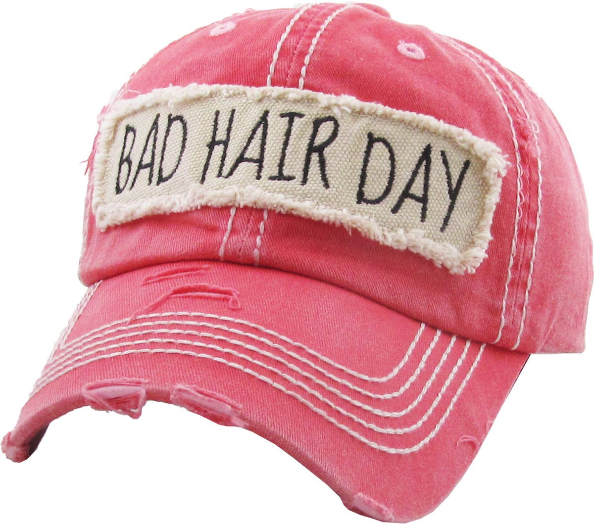 Bad Hair Day Washed Vintage Ball Cap (Purple)