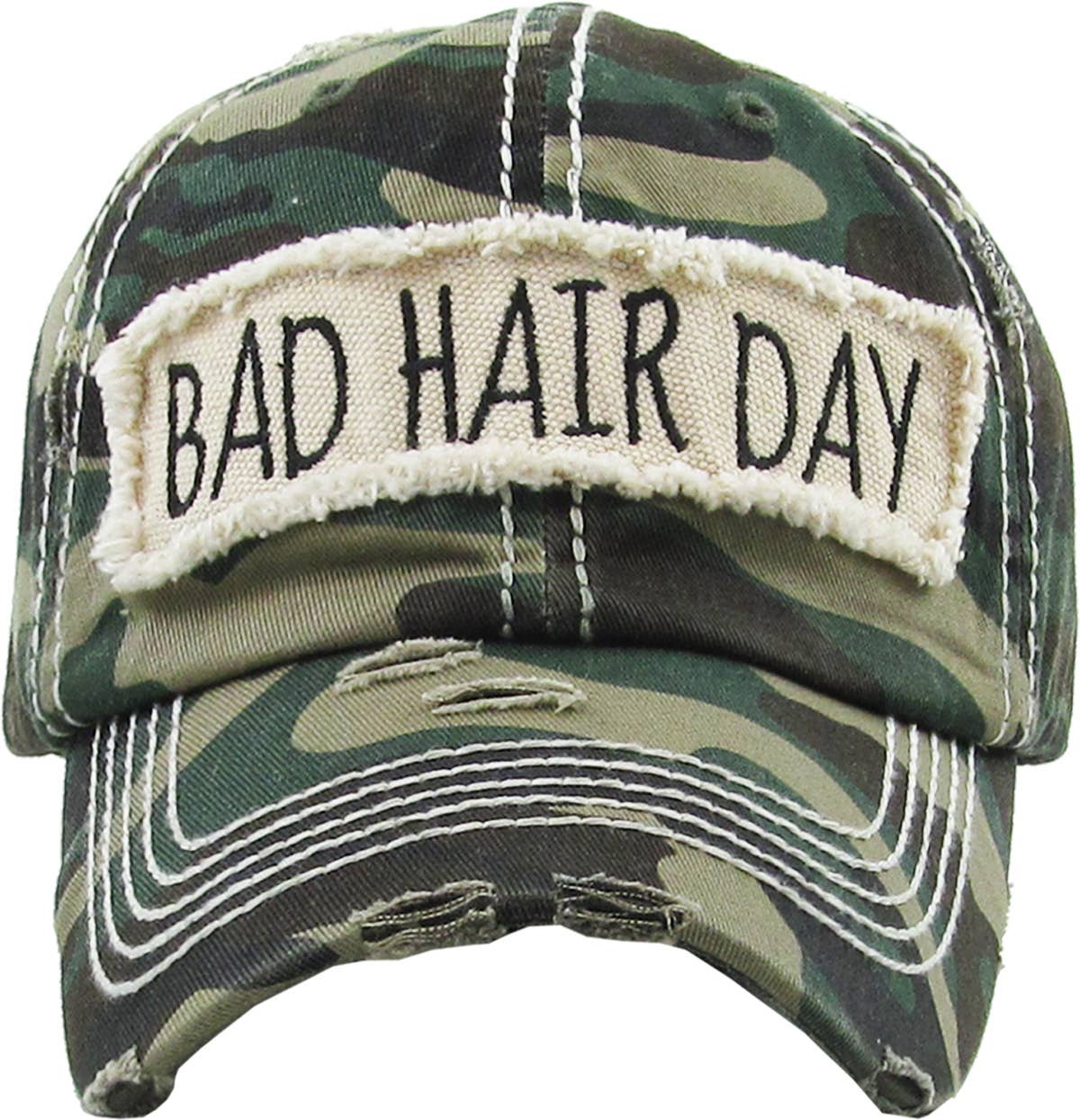 Bad Hair Day Washed Vintage Ball Cap (Purple)
