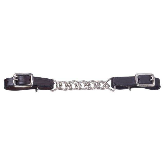 Latigo and Flat Link Chain Curb Strap