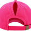 Classic Smooth Cotton Ponytail Ballcap: Hot pink
