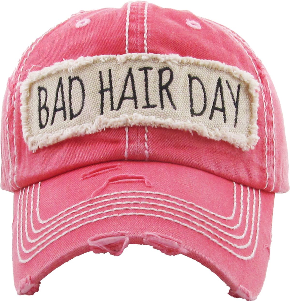 Bad Hair Day Washed Vintage Ball Cap (Purple)