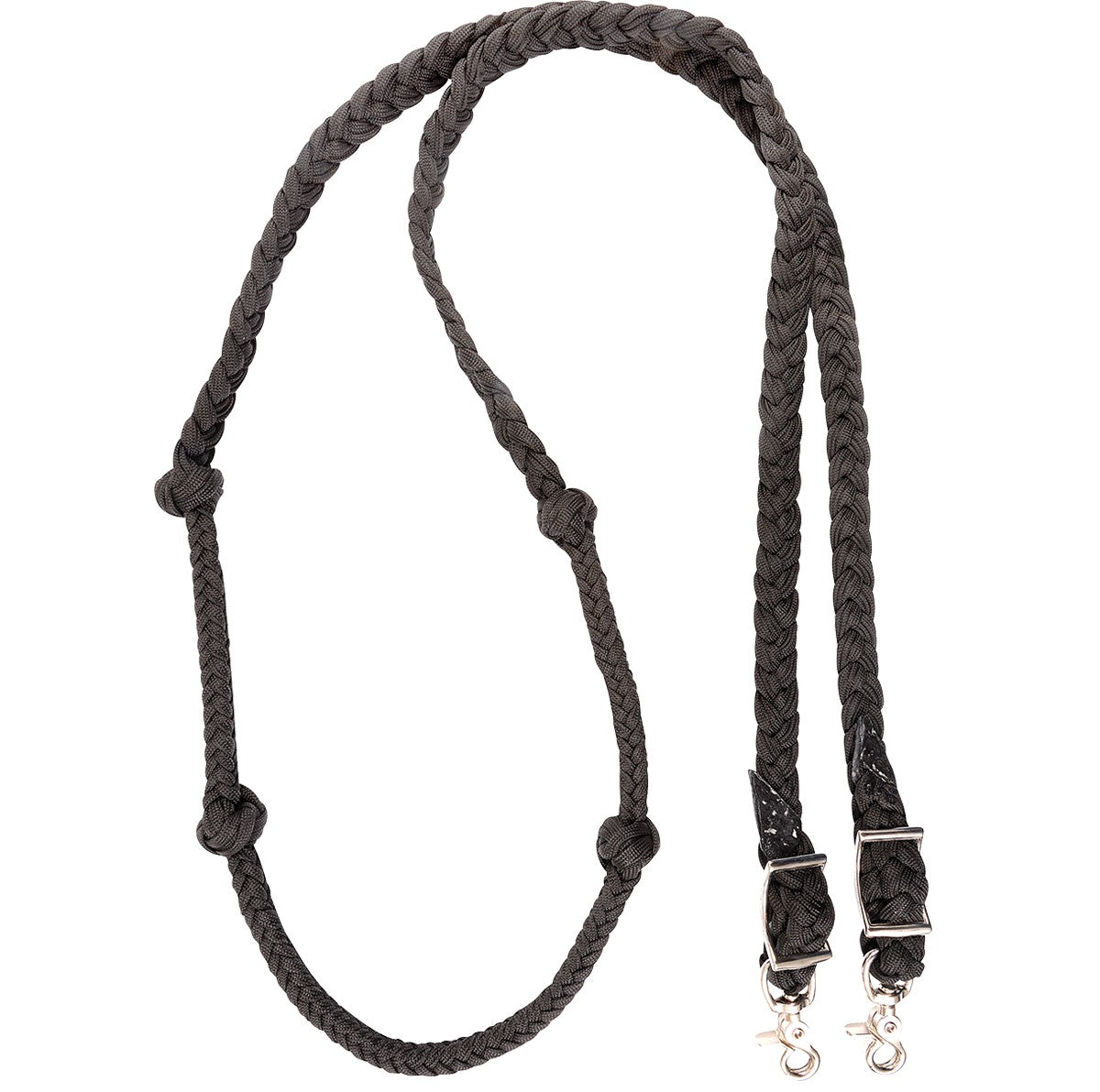 Braided Barrel Rein with Knots