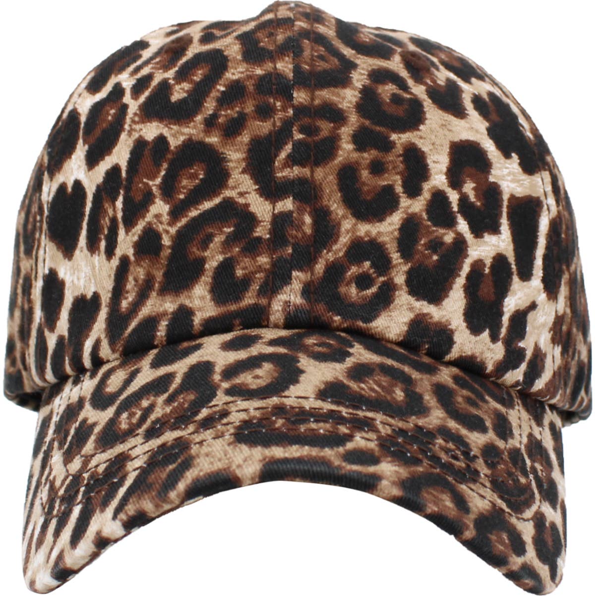 Classic Smooth Cotton Ponytail Ballcap: Leopard