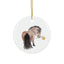 Adorable Chubby Ponies Holiday Ornament: Adorable Little Holiday Helper - Chestnut Pony with Lights