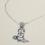 Turquoise Stone Accent Western Cowboy Boot Pendant Necklace