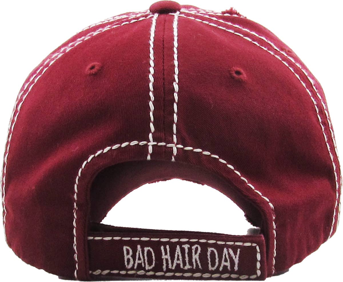 Bad Hair Day Washed Vintage Ball Cap (Purple)