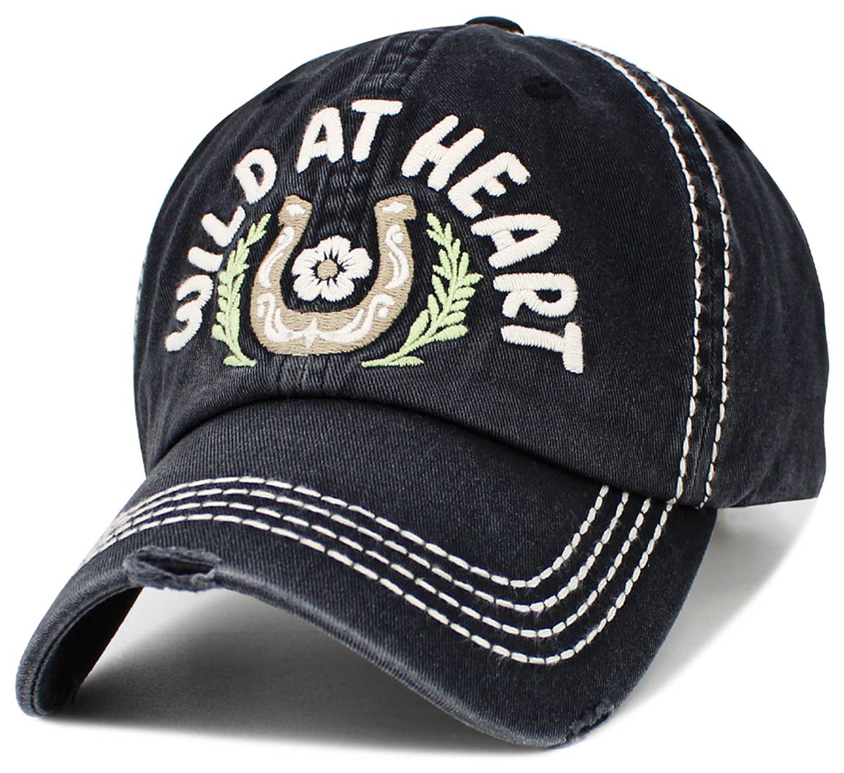 Wild at Heart Vintage Ballcap: Pink