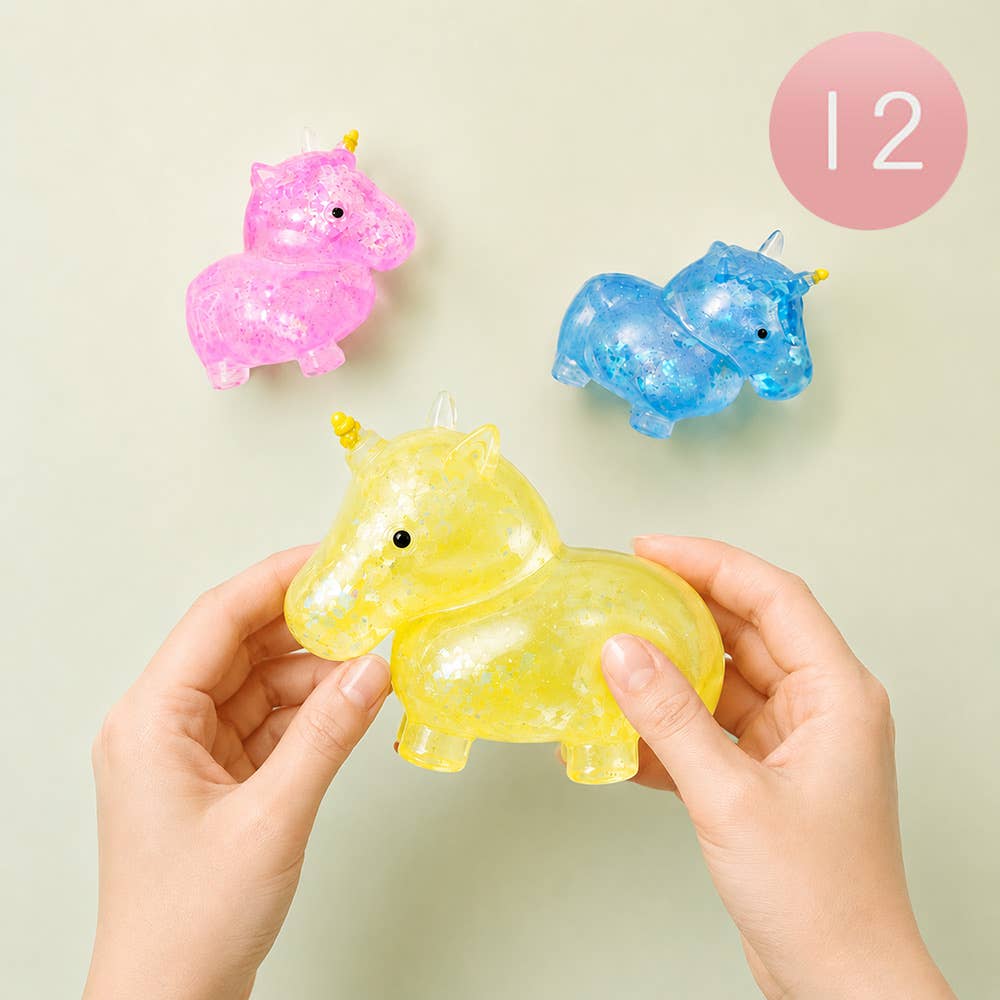 Glitter Unicorn Squeeze Squishy Stress Relief Toy