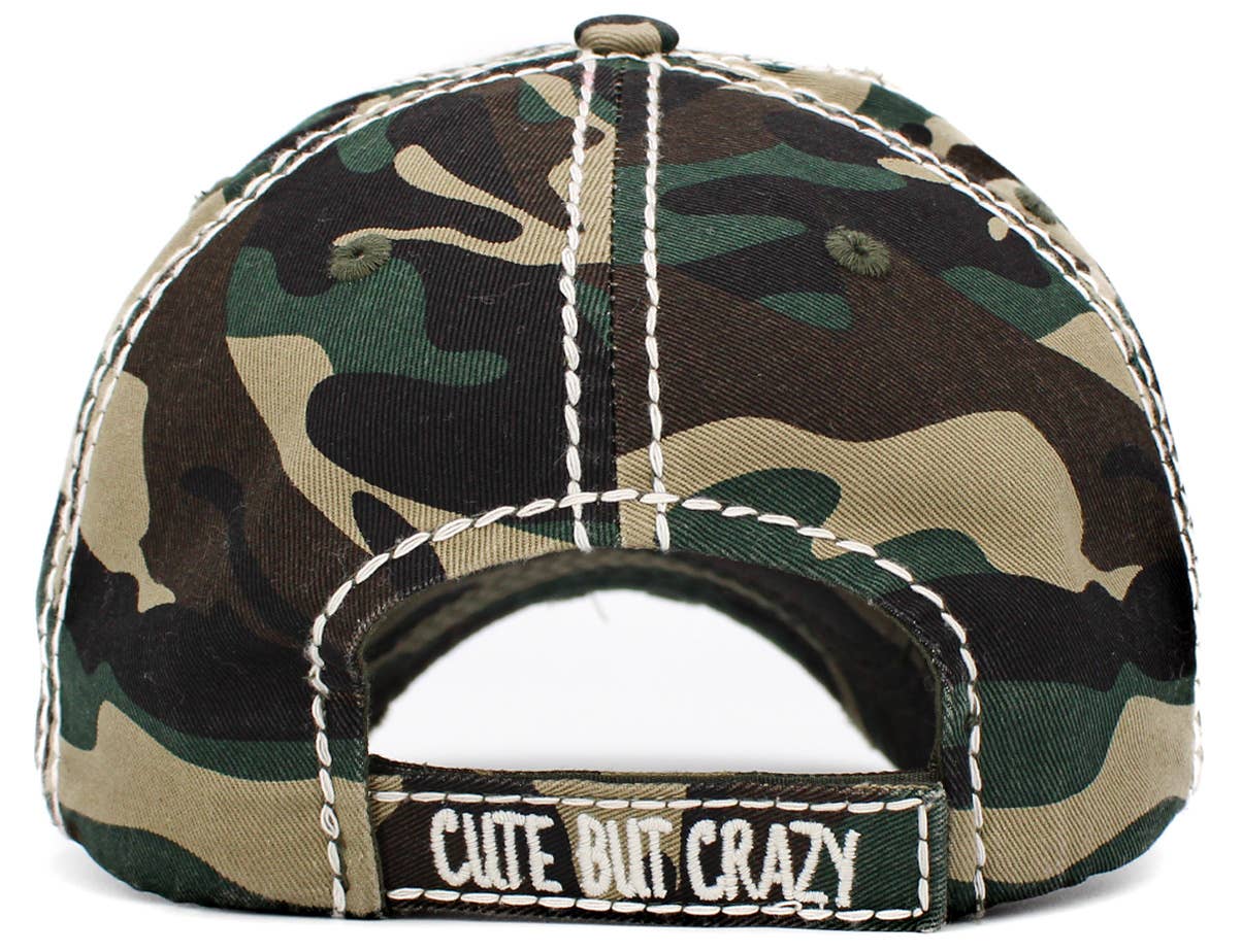 Cute But Crazy Vintage Ballcap: Turquoise