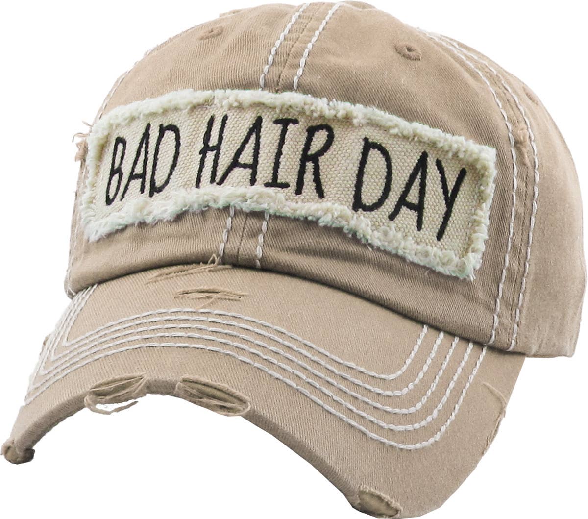 Bad Hair Day Washed Vintage Ball Cap (Purple)