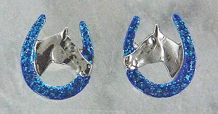 The Finishing Touch - Glitter Horseshoe Earrings