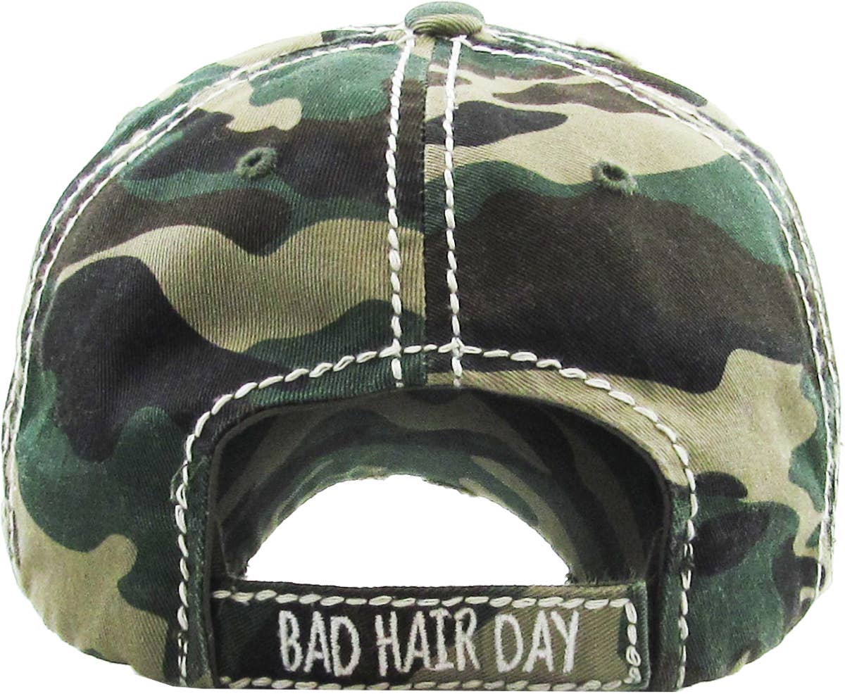 Bad Hair Day Washed Vintage Ball Cap (Purple)