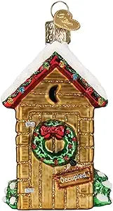 Old World Christmas Holiday Outhouse Glass Blown Ornament for Christmas Tree