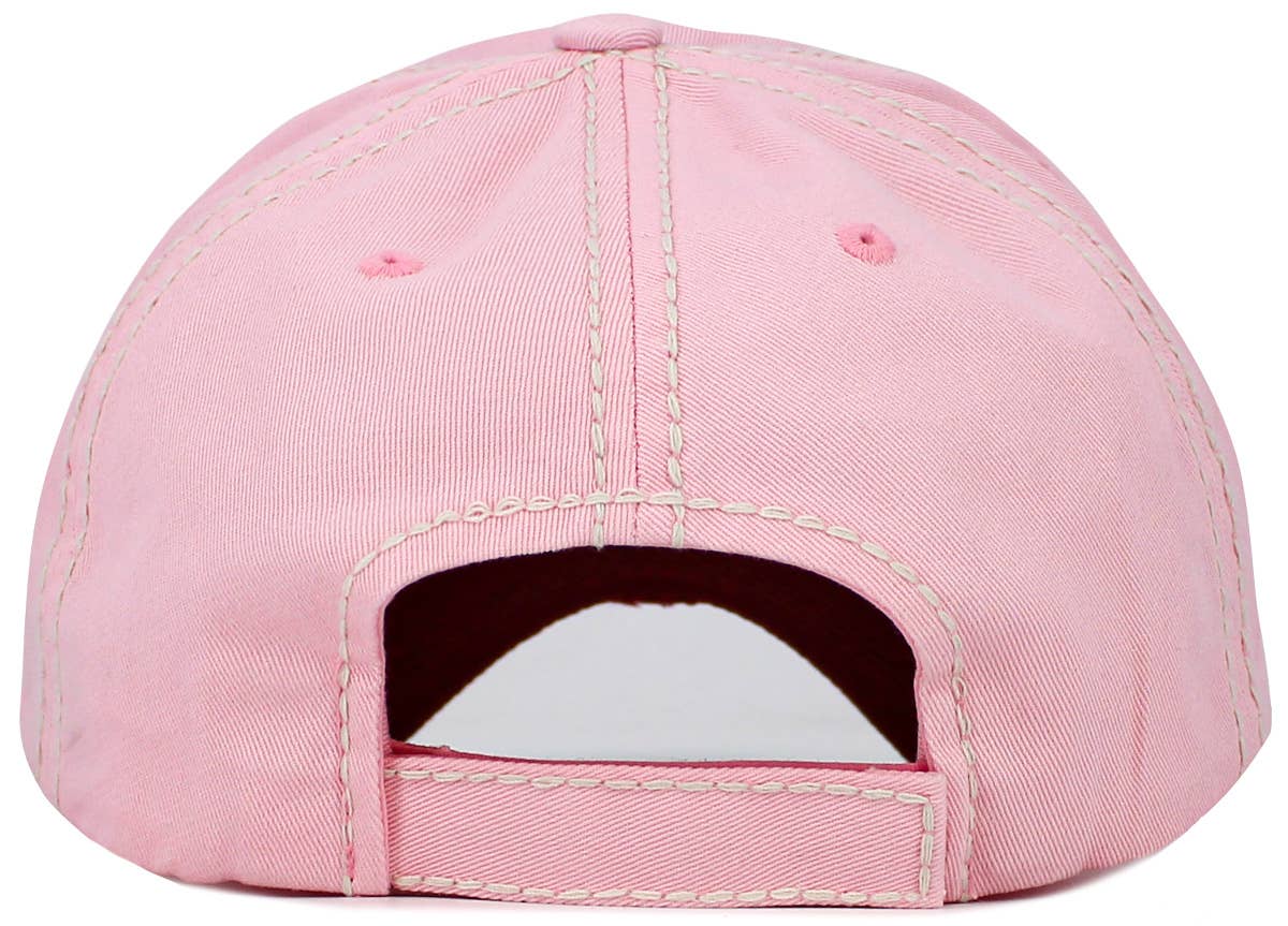Wild at Heart Vintage Ballcap: Pink