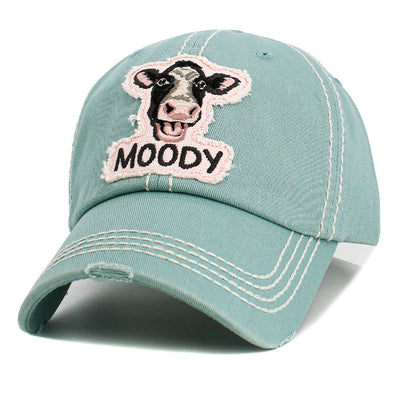 MOODY Message Cow Vintage Baseball Cap
: Sea
