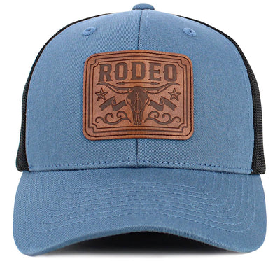 Rodeo Patch Mesh Ballcap: Blue
