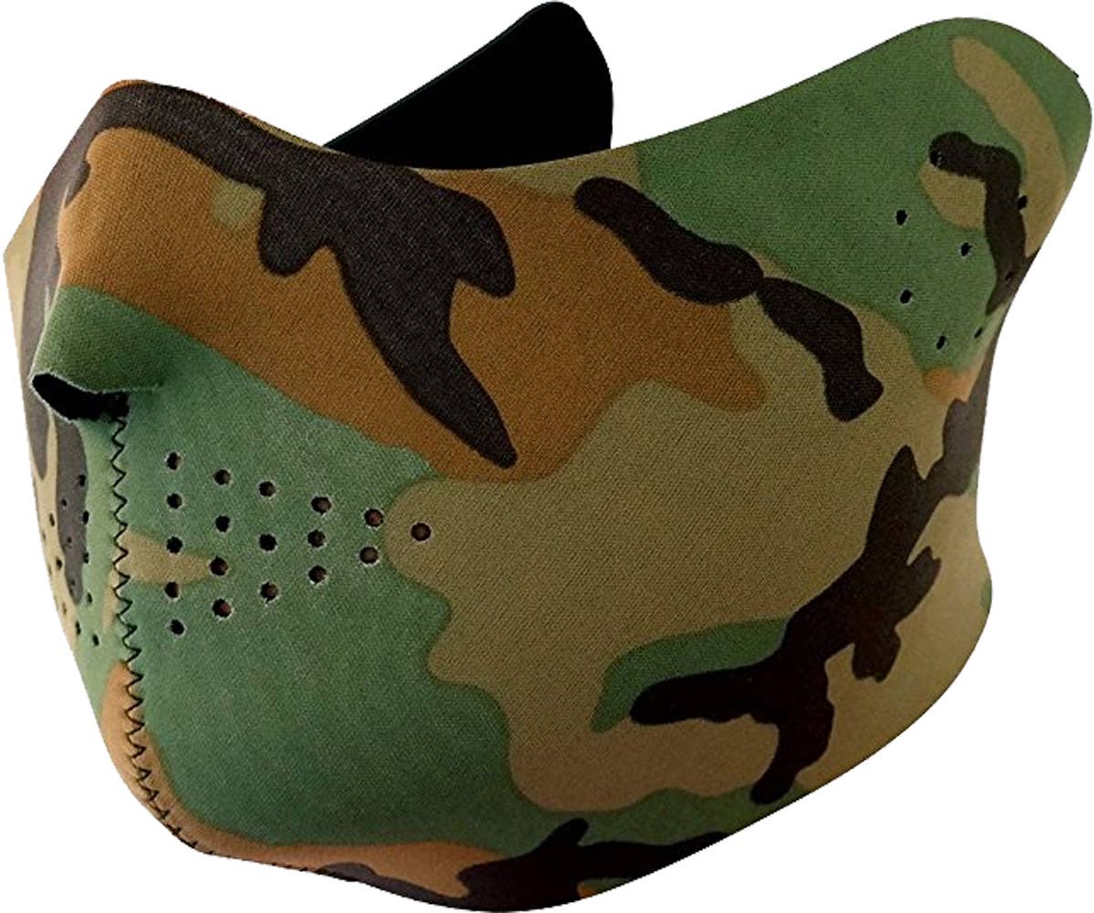 Half Face Mask: Gray Camo