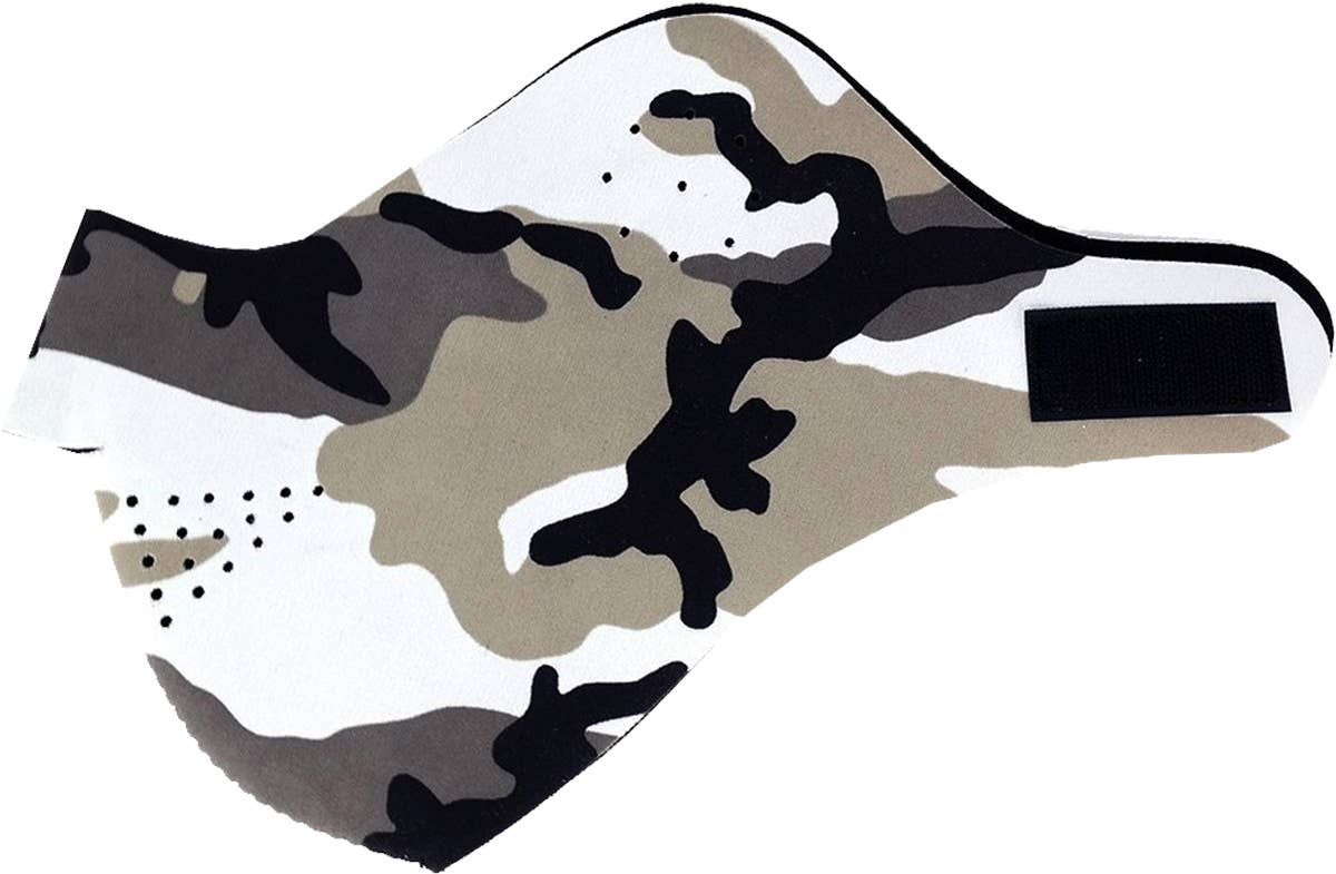 Half Face Mask: Gray Camo