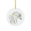 Adorable Chubby Ponies Holiday Ornament: Adorable Little Miss Independent - Chestnut Pony with Flag