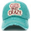 Cute But Crazy Vintage Ballcap: Turquoise