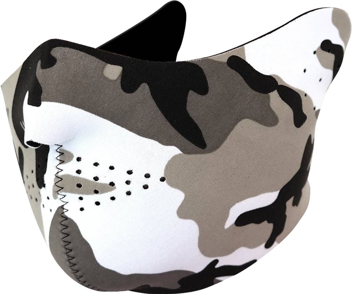 Half Face Mask: Gray Camo