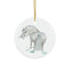 Adorable Chubby Ponies Holiday Ornament: Adorable Little Mistletoe Kiss - Bay Pony with Mistletoe