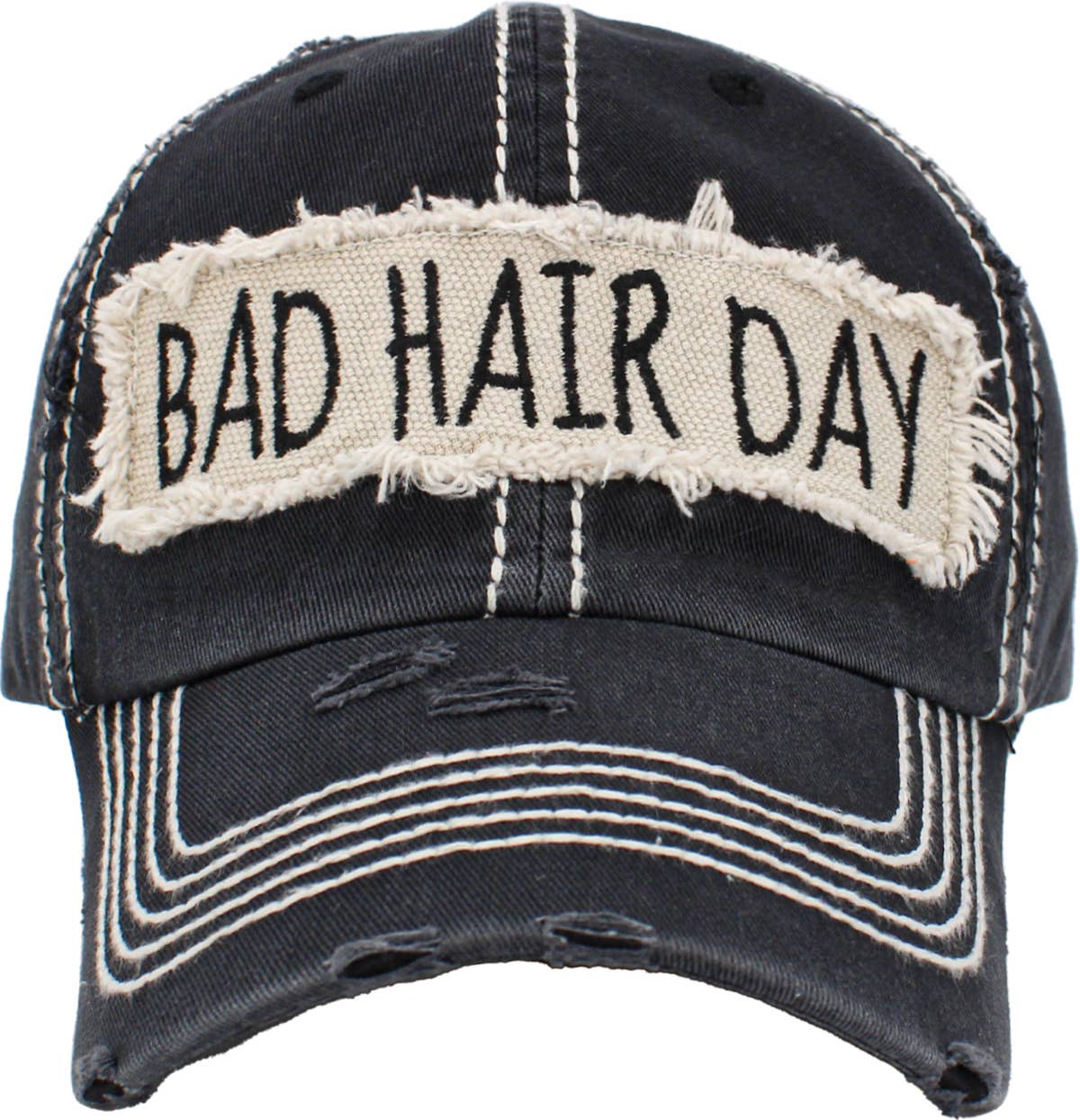 Bad Hair Day Washed Vintage Ball Cap (Purple)