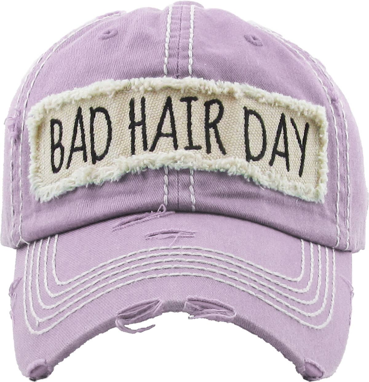 Bad Hair Day Washed Vintage Ball Cap (Purple)