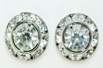 The Finishing Touch - Rondell with Crystal Stones Show Earrings